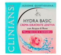 Clinians Hydra Basic Crema Ricca idratante Lenitiva con Acqua di Rose per Pelli Secche e Sensibili 50ml