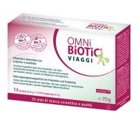 Omni biotic viaggi integratore di fermenti lattici con prebiotici e probiotici 14 bustine da 5 grammi