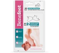 Benefeet kit con 2 guanti piedi esfolianti + crema idratante