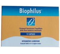 Biophilus integratore per l'equilibrio della flora batterica 15 capsule