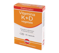 Vitamina K + D Vegetale integratore per le ossa e il sistema immunitario 30 capsule