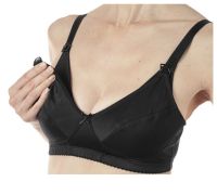 Mammy reggiseno allattamento in microfibra colore nero taglia 3d  