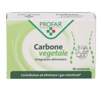Profar Carbone Vegetale integratore per il meteorismo 80 compresse