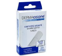Dermacotone cerotto ipoallergenico 7,2 x 1,9cm protezione delicata 12 pezzi