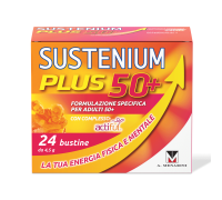 Sustenium Plus 50+ integratore energizzante per adulti 50+ con  Actiful®, Vitamine e Minerali, 24 bustine