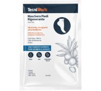 Tecniwork maschera piedi rigenerante e idratante per pelle secca ruvida e ispessita misura unica 1 paio