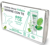 Gum Travel kit bio spazzolino + dentifricio + scovolino interdentale