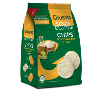 Giusto Senza Glutine chips all'olio extravergine di oliva 40 grammi