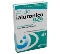 Acido Ialuronico 0,2% soluzione oftalmica lubrificante e idratante 10 flaconcini 0,5ml