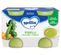 Mellin piselli zucchine e carote omogeneizzato 2 x 130 grammi  