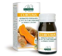 Curcuma estratto titolato al 95% in curcuminoidi integratore antiossidante 60 pastiglie