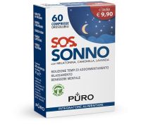 Puro SOS Sonno integratore per favorire il riposo notturno 60 compresse orosolubili
