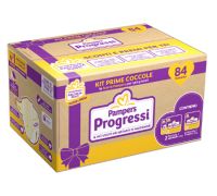 Pampers Progressi trio kit prime coccole 2 pacchi new born 2-5kg + 1 pacco mini 3-6kg 84 pannolini