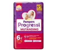 Pampers Progressi mutandino 15+ kg taglia 6 xl 15 pezzi