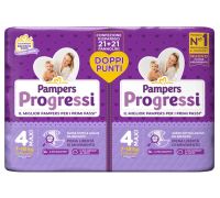 Pampers Progressi pannolini 7-18kg taglia 4 maxi pacco doppio 2 x 21 pezzi
