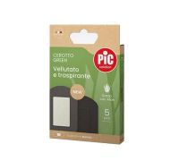Pic cerotto green vellutato e traspirante con supporto in bambu e garza con aloe 10 x 15cm 5 pezzi