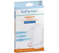 Sofarma+ cerotti acqua stop 10 x 15cm 4 pezzi