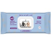 Wipets salviette igienizzanti con clorexidina per cani gatti e cuccioli 40 pezzi