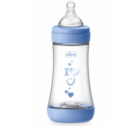 Chicco Perfect 5 2m+ biberon in silicone flusso medio boy 240ml
