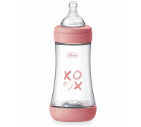 Chicco Perfect 5 2m+ biberon in silicone flusso medio girl 240ml