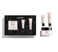 Lierac Cofanetto Hydragenist crema viso reidratante illuminante per pelle secca 50ml + siero viso 15ml + trattamento occhi 7,5ml