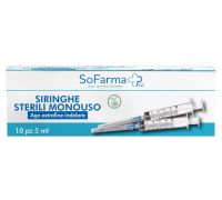 Sofarma+ siringa sterile monouso 5ml g23 10 pezzi 
