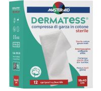 Master Aid Dermatess garza in cotone 18 x 40cm 12 pezzi