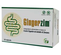 Gingerzim integratore integratore per il benessere gastro-intestinale 30 capsule