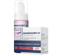 Mannocist-D trattamento e prevenzione della cistite integratore 14 bustine + mousse detergente 150ml