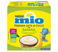 Mio Merenda gusto cocco e banana senza zuccheri aggiunti 4 x 100 grammi