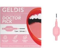 Geldis doctor pick scovolini interdentali per pulizia denti colore rosa 0,4mm 7 pezzi