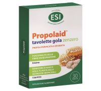 Esi Propolaid gola zenzero integratore per le vie respiratorie e il benessere di naso e gola 30 tavolette