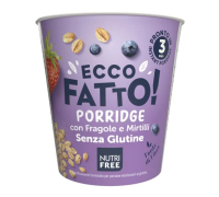 Nutrifree easy food porridge fragola e mirtillo senza glutine 50 grammi