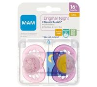 Mam Original Night 16+ succhietto in caucciù rosa 2 pezzi
