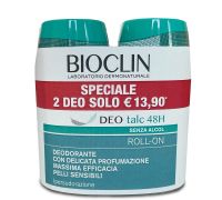 Bioclin deo talc 48h deodorante ipersudorazione pelli sensibili roll-on 2 x 50ml