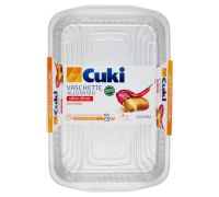 Cuki Cuoce vaschette alluminio ultra-forza riciclabili con manici 6 porzioni 2 pezzi
