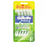 gillette Sensor3 Sensitive rasoio usa e getta a 3 lame 5 pezzi