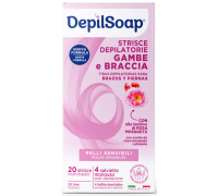 Depilsoap strisce depilatorie corpo pelli delicate 20 pezzi