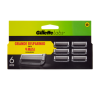 Gillette labs lame di ricambio per rasoio 6 pezzi