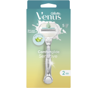Gillette venus comfortglide sensitive rasoio a 5 lame 2 pezzi