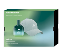 Adidas vibes recharge cofanetto con eau de parfum uomo 100ml + cappellino