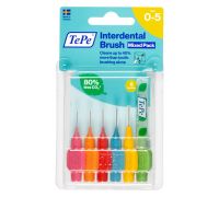 TePe Original Mixed Pack ISO 0-5 scovolino per rimuovere la placca interdentale uso quotidiano 6 pezzi