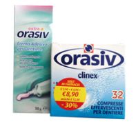 ORASIV Crema per Dentiere + Clinex Cpr Effervescenti 50g+32cpr