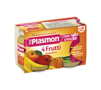 PLASMON Omogeneizzato 4 Frutti gr 104x6 Vasetti