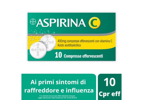 ASPIRINA C400+240MG ANTINFLUENZALE 10 COMPRESSE EFFERVESCENTI