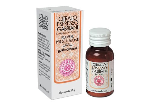 Citrato espresso gabbiani polvere per sospensione orale per la stitichezza gusto arancia 43 grammi