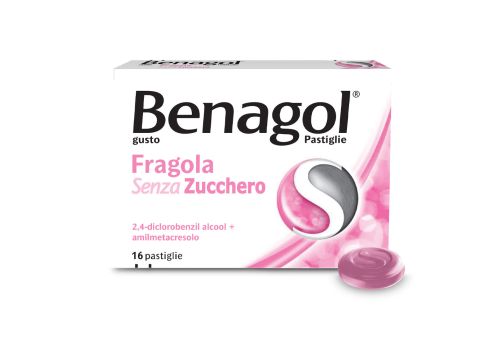 BENAGOL MAL DI GOLA 16 PASTIGLIE FRAGOLA SENZA ZUCCHERO