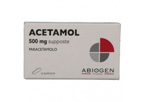 Acetamol antipiretico 500mg 10 supposte