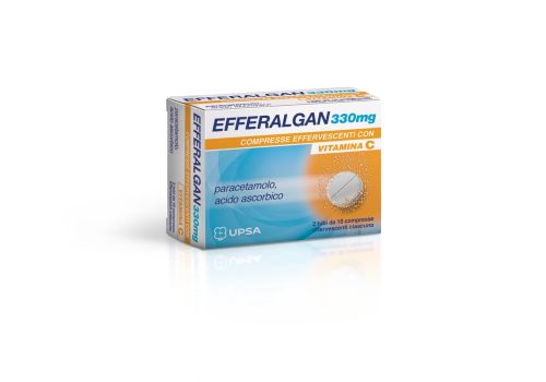 EFFERALGAN CON VITAMINA C 330+200MG ANTIPIRETICO 20 COMPRESSE EFFERVESCENTI