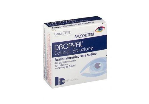 Dropyal 0,015g/100ml idratante e lubrificante collirio 20 contenitori monodose 0,65ml